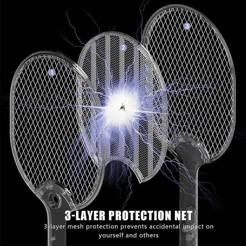 GLOWSERIE Electric Mosquito Killer Racket with USB Charging view 2