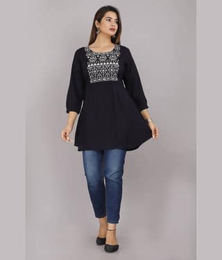 Rayon Short Kurti For Women (Pack of 1)