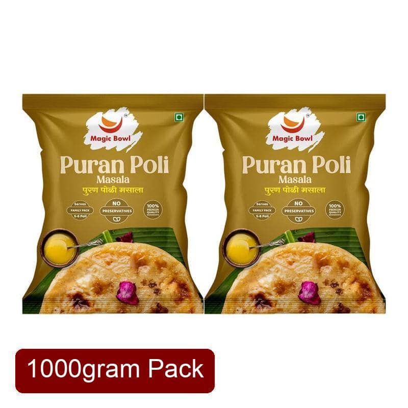 Magic Bowl Ready Mix Puran Poli Masala (1kg) | Value Saver Pack | Traditional Sweet Flatbread Stuffing