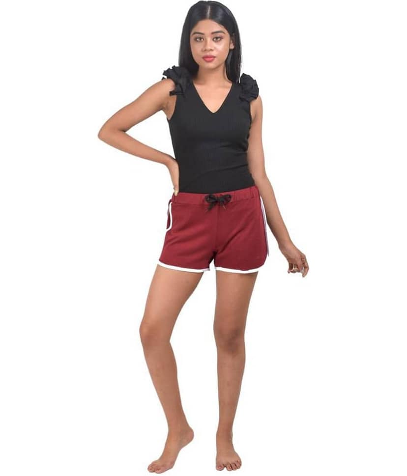 powermerc Cotton Hot Pants - Maroon