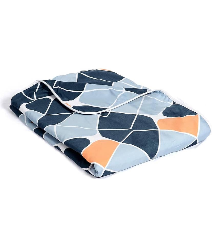 DIVINE CASA Double Polyester Blue Abstract Dohar view 2