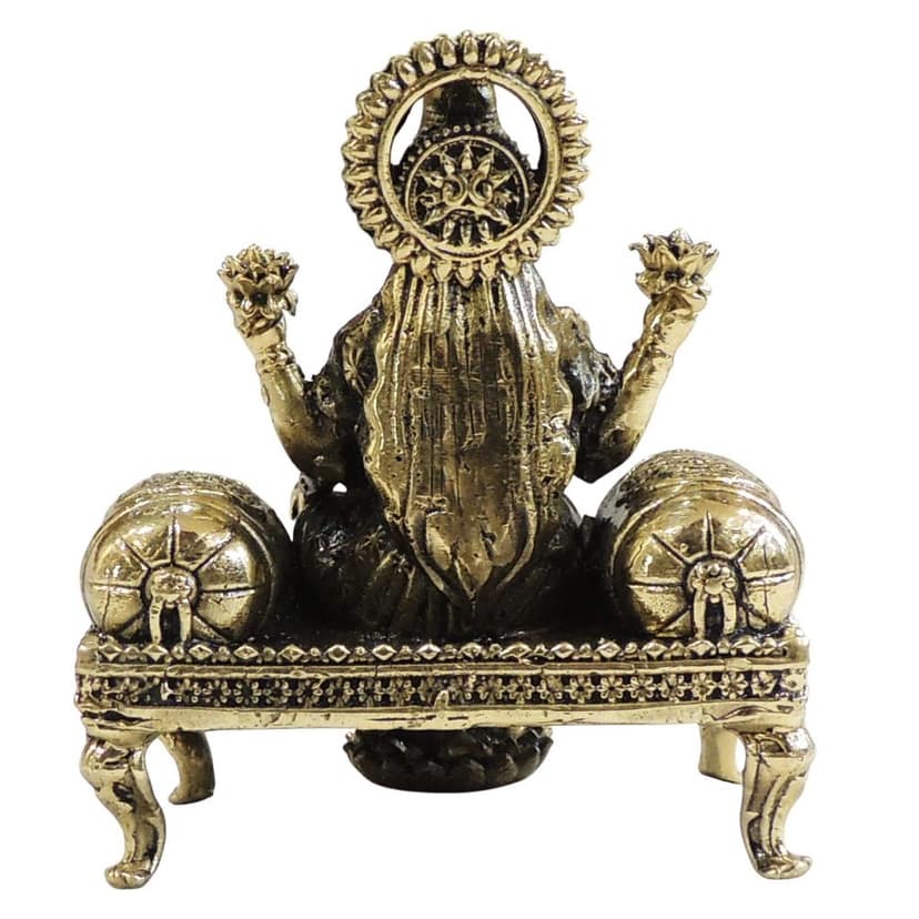 Brass Laxmi Sofa Idol for Living Room & Mandir, Height : 3 Inch (BSMAS1908 L) view 3