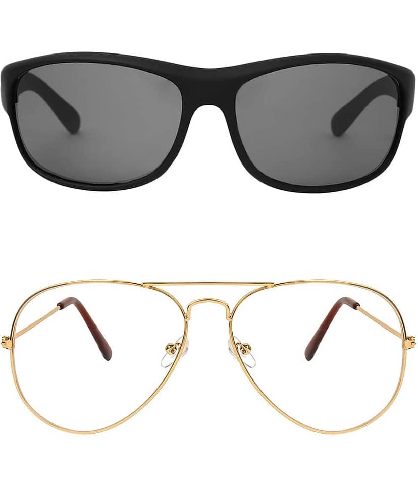 Kanny Devis - Gold Pilot Sunglasses ( Pack of 2 )
