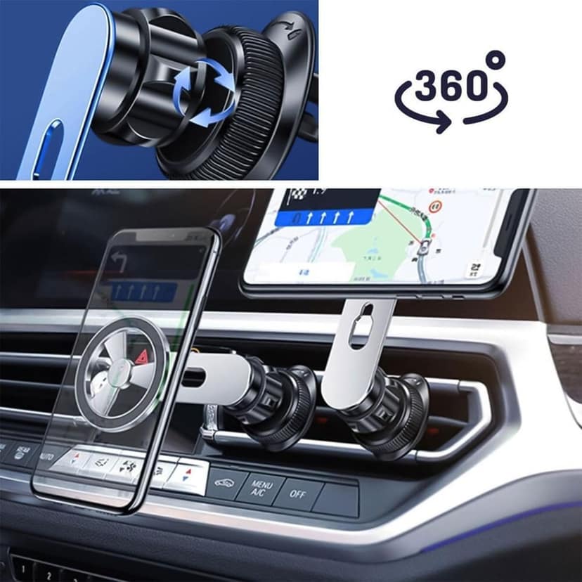 DHRUVINSRI 360° Rotatable & Foldable Air Vent Magnetic Phone Holder (1 Pc) view 3