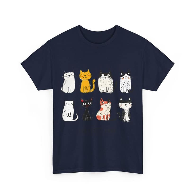 Clothikoo Premium Cat Printed Heavy Cotton Tee view 8