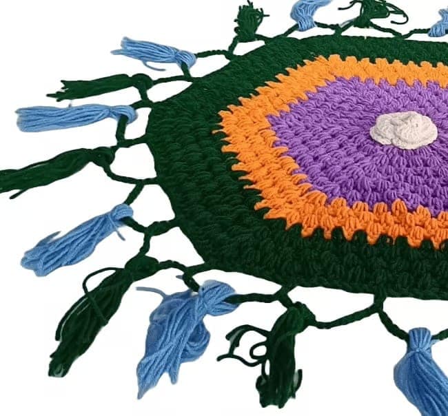 Handmade Crochet Cotton Rug view 2