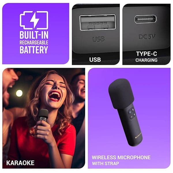 Zebronics Sound Feast 80 Portable Bluetooth Speaker view 3