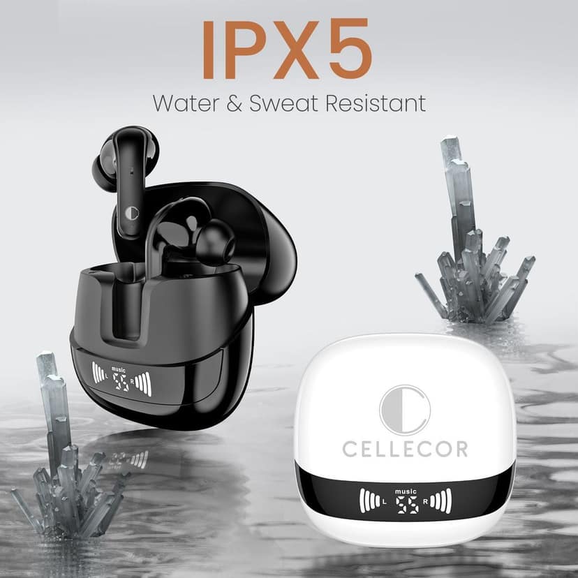 Cellecor BroPods C107 GLOSS TWS with 40H Playtime, ENC, 5.1v BT, 50ms Low Latency Gaming Bluetooth- White view 7