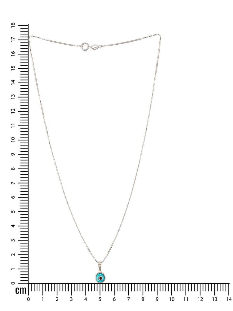 925 Sterling Silver Minimal Dailywear Evil Eye Locket Necklace & Chain view 10