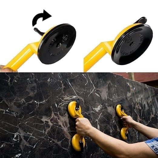 SHOPOLIFE Flat Surface Big Tiles Glass Granite Stone Mirror Carrying Two Suction Cup Lifter Handle, Tiles Glass Working Hand Tool (Multi Colour- 2 Piece) view 3
