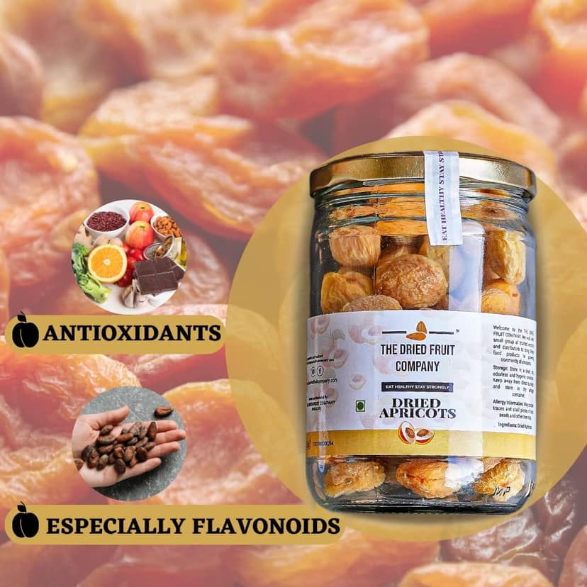 The Dried Fruit Company Dried Apricot Dry Fruit Healthy Naturally Tasty Increases Immunity (500gm) view 4