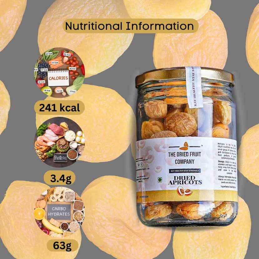 The Dried Fruit Company Dried Apricot Dry Fruit Healthy Naturally Tasty Increases Immunity (500gm) view 5