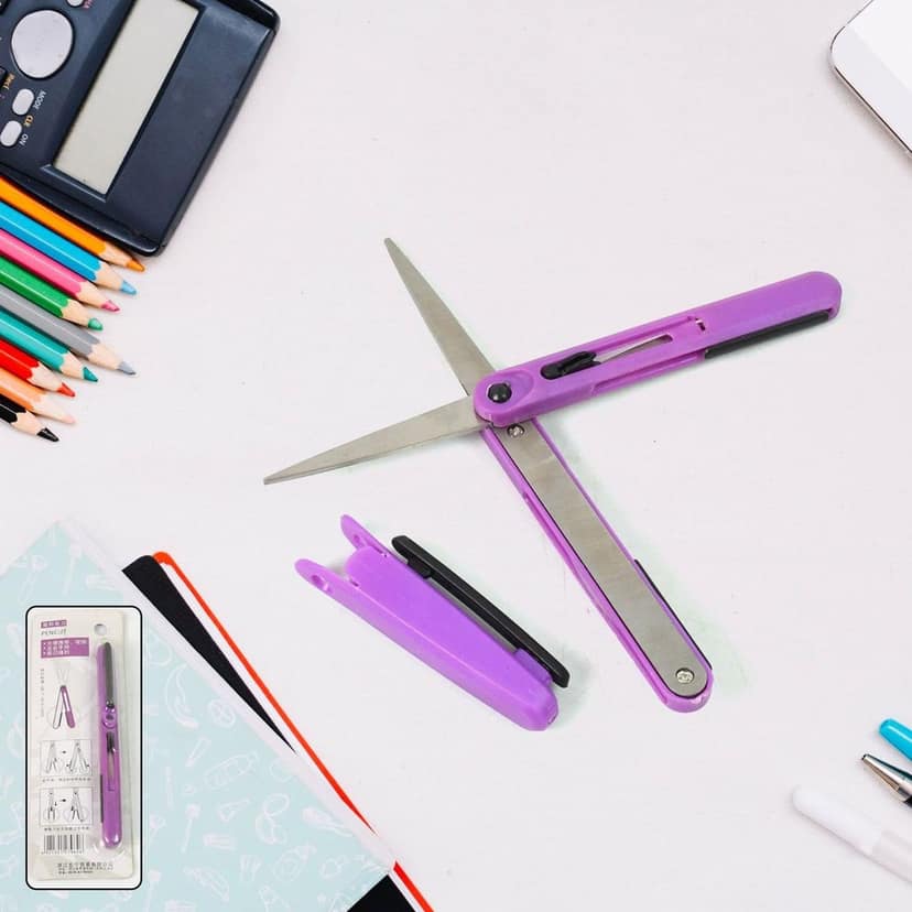 DHRUVINSRI Pen-Style Compact Scissors, Portable Travel Scissors in Pen Format – Handy & Safe for On-the-Go Use (1 Pc) view 2