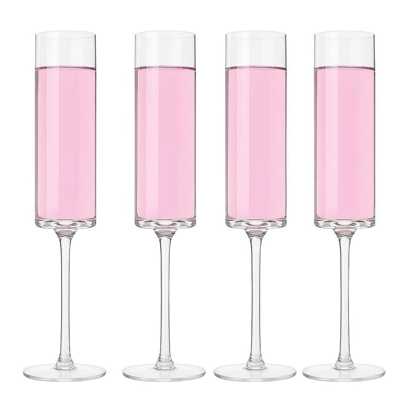 Cylinder Wine Glasses | Luxury Wine Glassware | Wide Mouth| Designer Wine Glasses | Unique | Crystal Wine Glass Set | Luxury Wine Glass Gift Pack (160 ml)