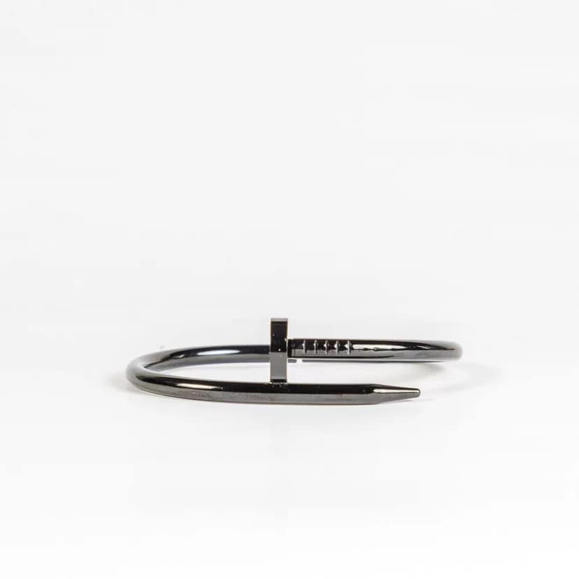 Black Elegance: The Unisex Stainless Steel Foldable Bracelet view 3