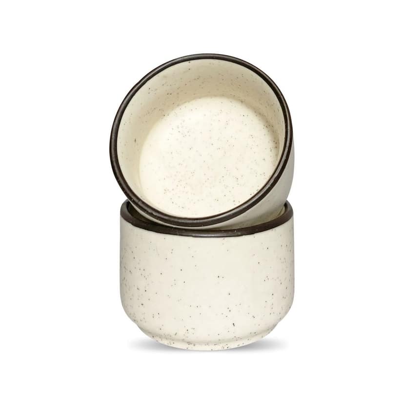 Ceramic Dining Matte White Ceramic Dip Bowls Set of 6 || Ketchup Bowls || Sauce Bowls || Chutney Bowls view 2