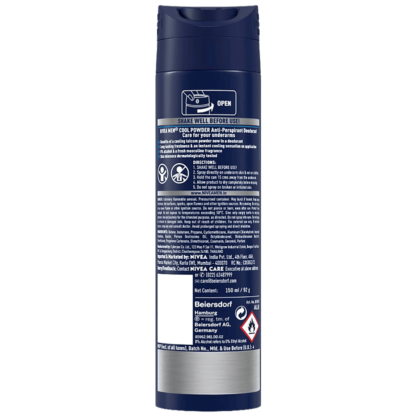 Nivea Deodorant - Cool Powder, 150 Ml view 2