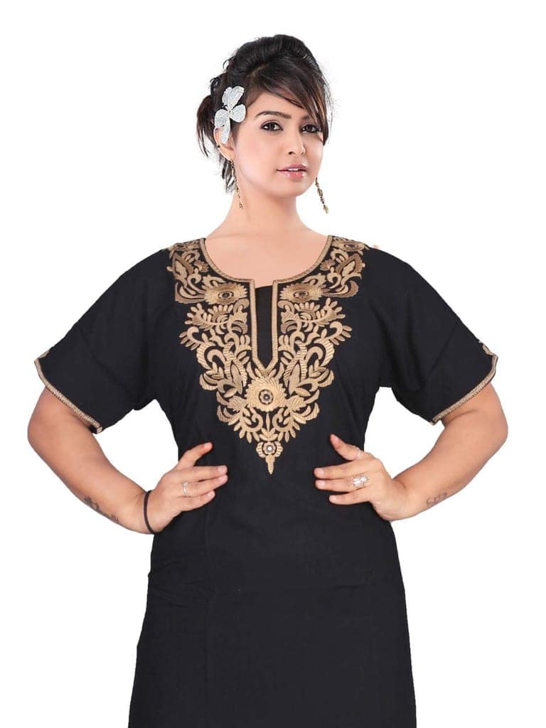 VALENCIA SLEEPWEAR Cream Floral Embroidery Gown Maxi Nightwear Nighty Lizzy Bizzy Soft Fabric Length Night Slip for Women view 2