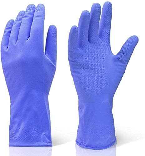 Nawani Rubber Hand Gloves for Cleaning Cleaning Kitchen, Gardening(Colour May Vary), Size L