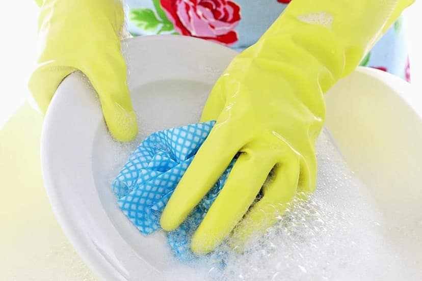 Nawani Rubber Hand Gloves for Cleaning Cleaning Kitchen, Gardening(Colour May Vary), Size L view 2