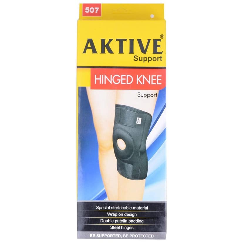 Hinged Knee Support Open Patella (Black)