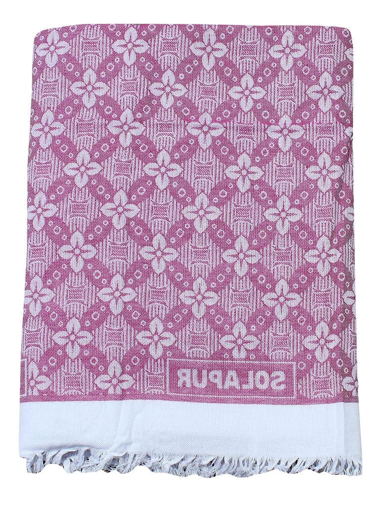 Mandhania Cotton Soft Light Weight Single Bed Solapur Chaddar , Light Pink view 4