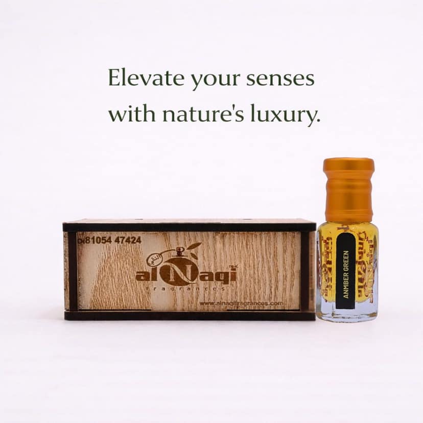 alNaqi fragrances Amber-Green-Attar 12ml - Luxury Amber Fragrance Perfume, No Alcohol Concentrated Green-Amber-Oil, High-Strength Forest-Scent, Original Signature-Parfum view 4