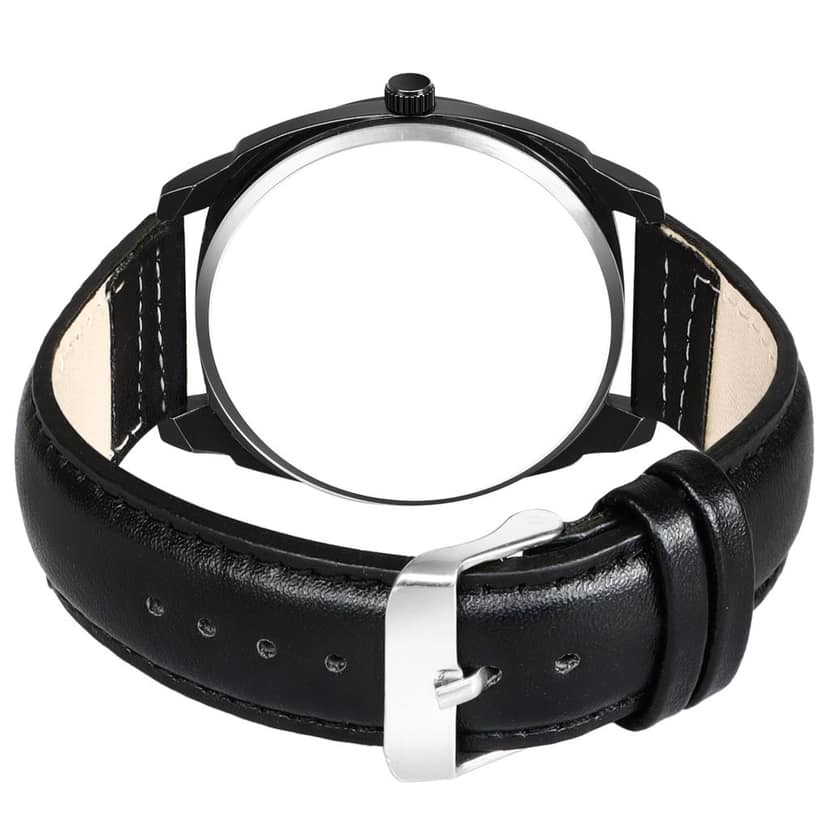 Black Cubic Designer Printed Dial Analog Watch for Men LR88 view 2