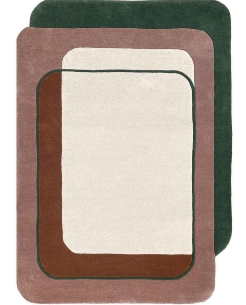 Tufted rugs for living room dining room view 2