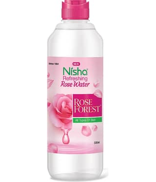 Nisha Refreshing Rose Water for Face 500ml, Rose Water Face Toner for All Skin Types, Makeup Remover Gulab Jal for Face