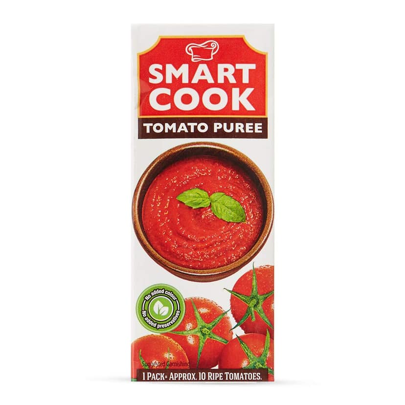 Smart Cook Tomato Puree, 200 Ml Carton