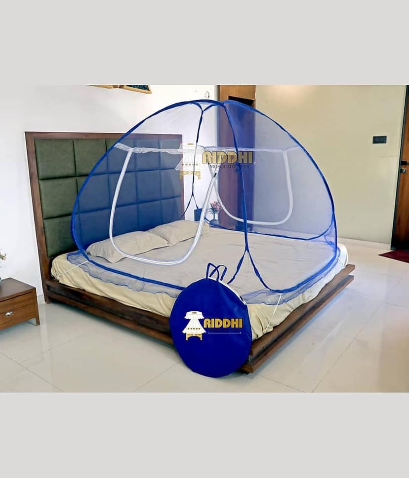 Riddhi Mosquito Net - Dark Blue Polyester Tent Mosquito Net ( Pack of 1 ) view 2