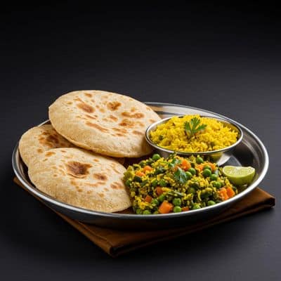 Kids Phulka With Green Veg Combo (Non Spicy)