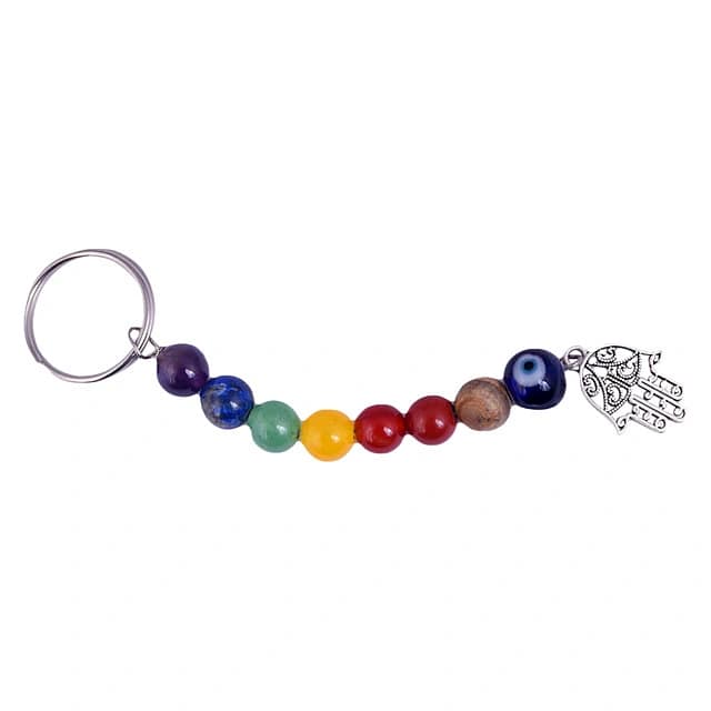 Krishna Impex Semi Precious Stone Seven Charka Key Chain (KI_086) by Krishna Impex view 2