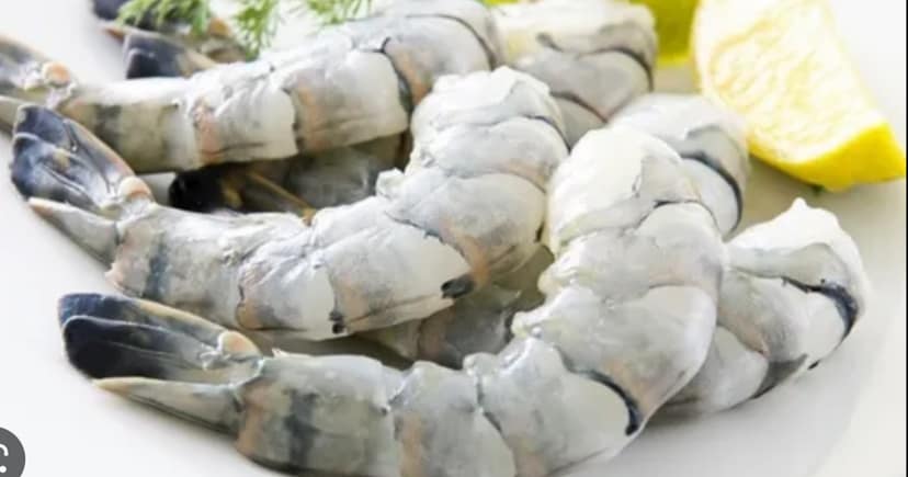 Tiger Prawns (10-20 Count/Kg) - Tail On And Deveined-500gms(Before Cleaning)