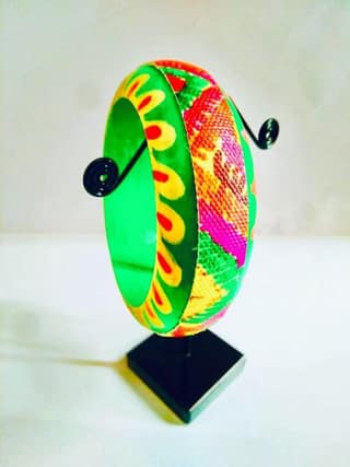 A Quirky Affair - Vibrant Green Phulkari Bangle