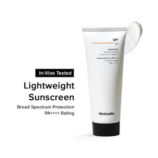 Minimalist SPF 50 PA++++ Sunscreen With Niacinamide - Lightweight & No White Cast For All Skin Types (100g)