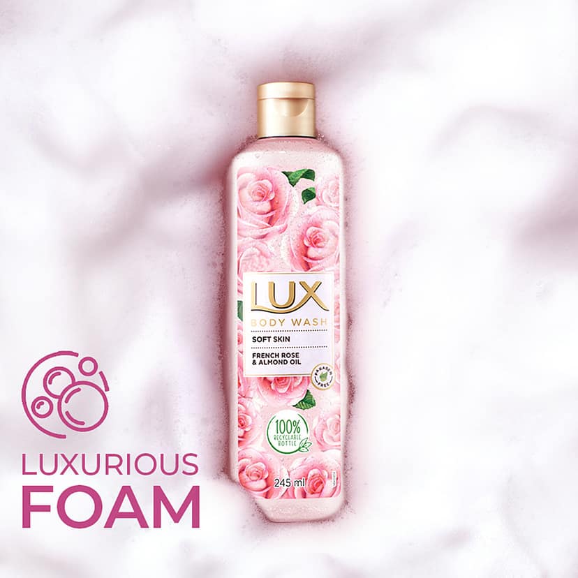 Lux Body Wash - With French Rose & Almond Oil, Soft Touch, 235 Ml view 2