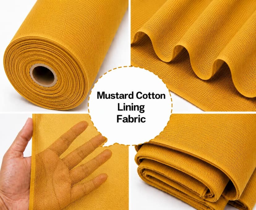 Mustard Cotton Lining Fibre (Bada Panna), Mustard Lining Fabric (Bada Panna), Mustard Cotton Lining Cloth (Bada Panna), Soft Cotton Lining Fabric (Bada Panna), Mustard Garment Lining Fabric (Bada Panna) view 2