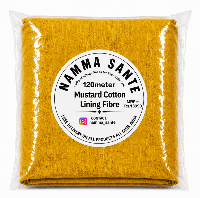 Mustard Cotton Lining Fibre (Bada Panna), Mustard Lining Fabric (Bada Panna), Mustard Cotton Lining Cloth (Bada Panna), Soft Cotton Lining Fabric (Bada Panna), Mustard Garment Lining Fabric (Bada Panna) view 4