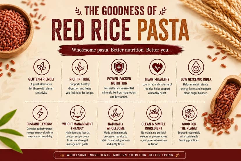 रेड राइस/Red Rice Pasta Penne Shape view 3
