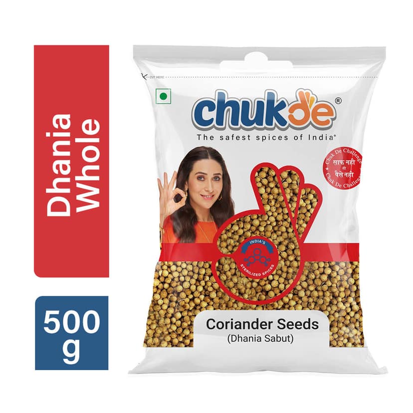 Chukde Spices Dhania Sabut/ Whole Coriander, 500 gm