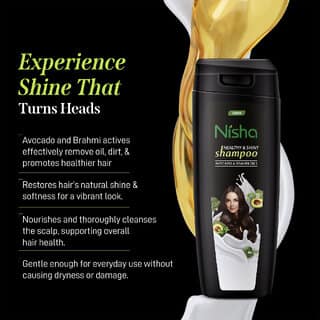 Nisha Avacado & Brahmi Oils Shampoo For Strong Beautiful Hair, 180 ML - Pack Of 2 (360 ml) view 2