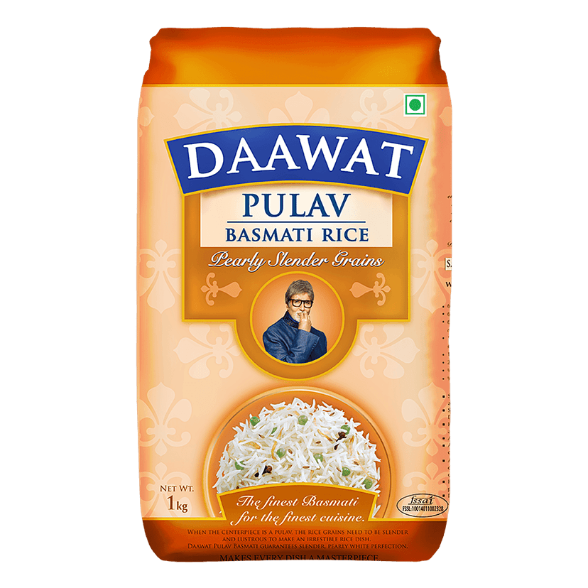 Daawat Basmati Rice/Basmati Akki - Pulav, 1 Kg Pouch view 2