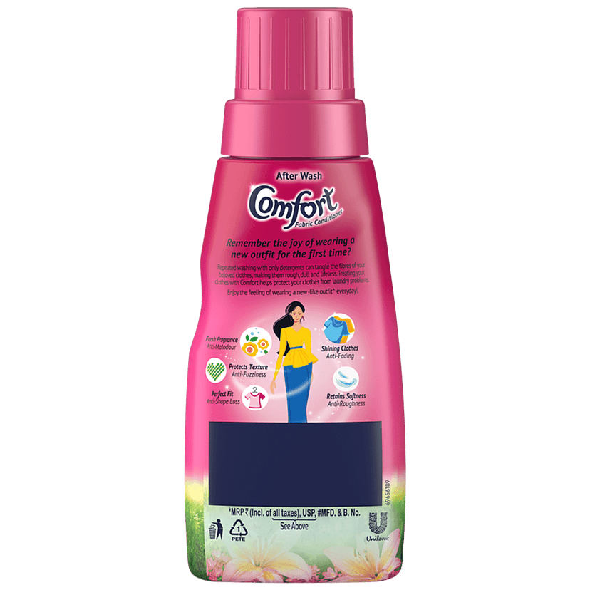 Comfort After Wash Lily Fresh Fabric Conditioner, 210 Ml Bottle view 2