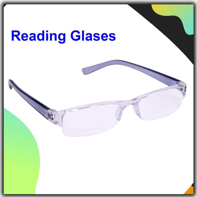 Hrinkar Rectangle Full Rim Portable +1.00 Reading Glasses For Men And Women (Blue Frame, +1.00, Near Vision) - HRD05 view 10
