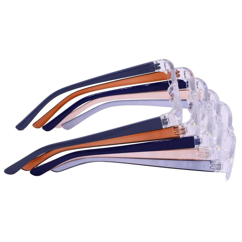 Hrinkar Rectangle Full Rim Portable +1.00 Reading Glasses For Men And Women (Blue Frame, +1.00, Near Vision) - HRD05 view 5
