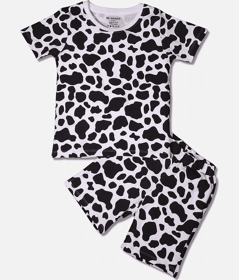 Be Awara Pack of 1 Unisex for Baby Cotton T-Shirt & Shorts ( White )