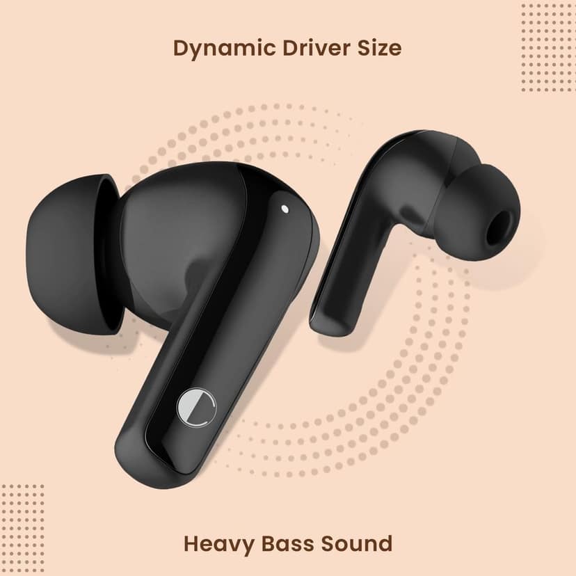 CELLECOR BroPods CB55 ACE TWS with 70 Hours Playtime | Instant Wake 'N' Pair | HD Sound | 5.3V Bluetooth | Digital Display (Black) view 6
