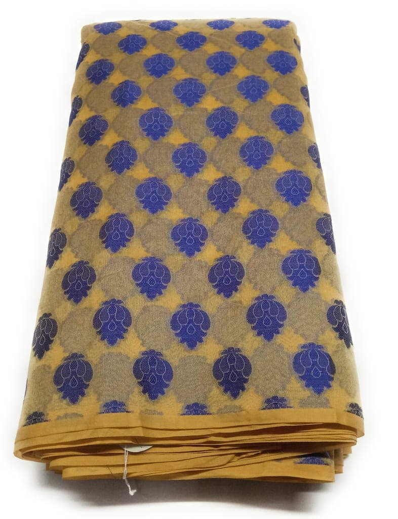 Women Chanderi Blend Cotton Banarasi Fabric for Blouse, Ethnic Wear, Evening Gowns, and Home Decor view 5